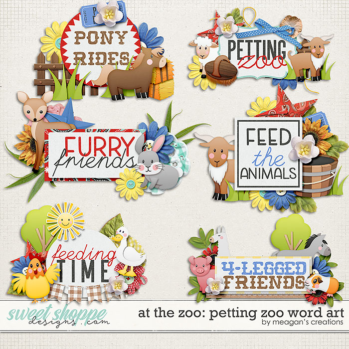 At the Zoo: Petting Zoo Word Art by Meagan's Creations