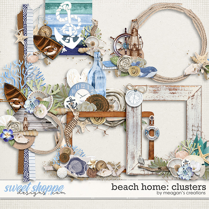 Beach Home: Clusters by Meagan's Creations