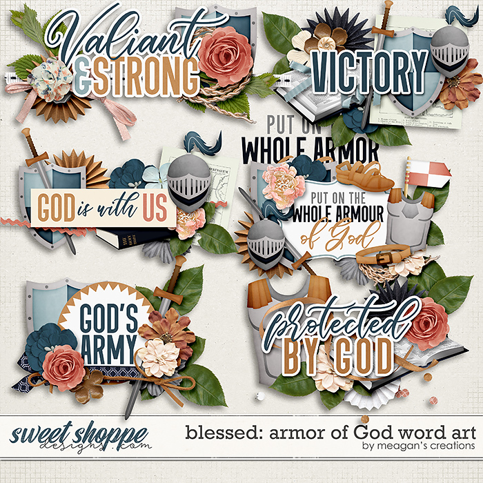 Blessed: Armor of God Word Art by Meagan's Creations