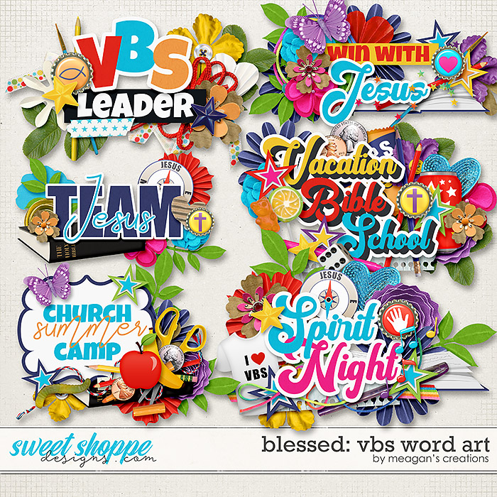 Blessed: VBS Word Art by Meagan's Creations Blessed: VBS Word Art by Meagan's Creations