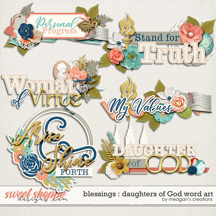 Blessings: Daughters of God Word Art by Meagan's Creations Blessings: Daughters of God Word Art by Meagan's Creations