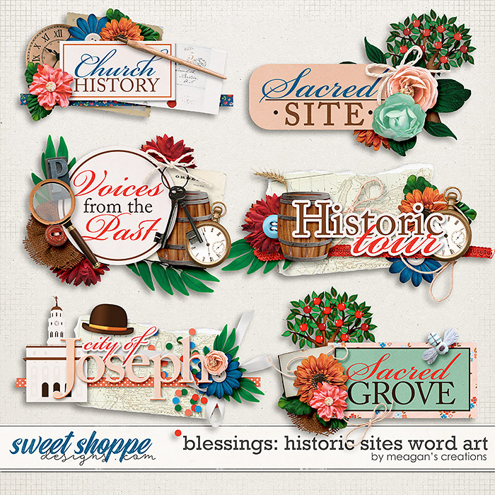 Blessings: Historical Sites Word Art by Meagan's Creations