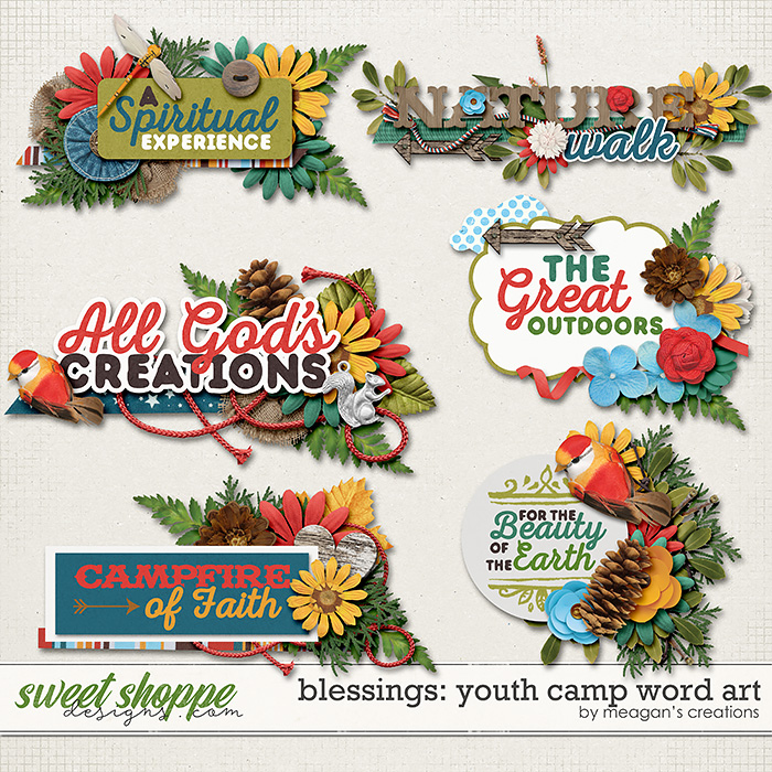 Blessings: Youth Camp Word Art by Meagan's Creations
