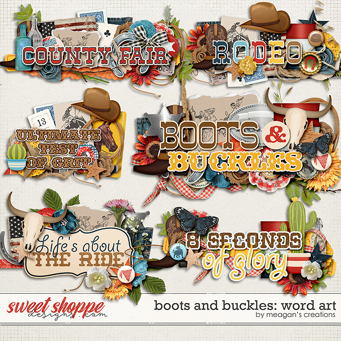 Boots and Buckles: Word Art by Meagan's Creations