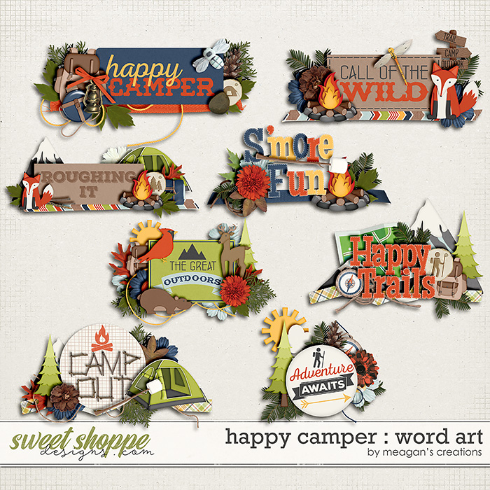 Happy Camper : Word Art by Meagan's Creations Happy Camper : Word Art by Meagan's Creations