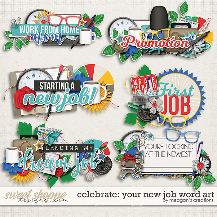 Celebrate: Your New Job Word Art by Meagan's Creations