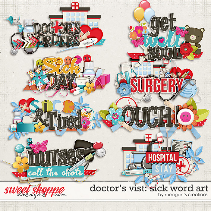 Doctor's Visit: Sick Word Art by Meagan's Creations