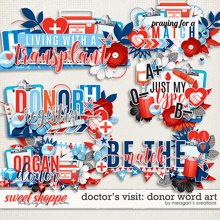 Doctor's Visit: Donor Word Art by Meagan's Creations