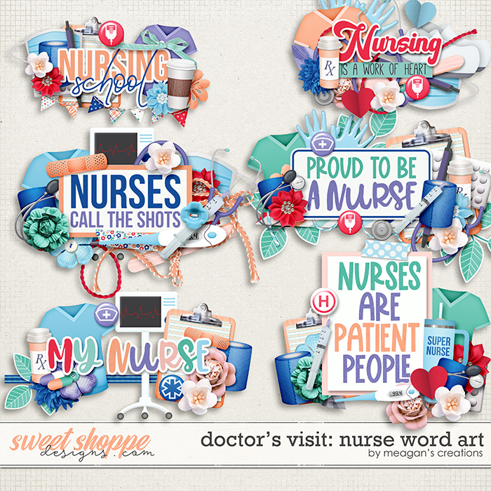 Doctor's Visit: Nurse Word Art by Meagan's Creations