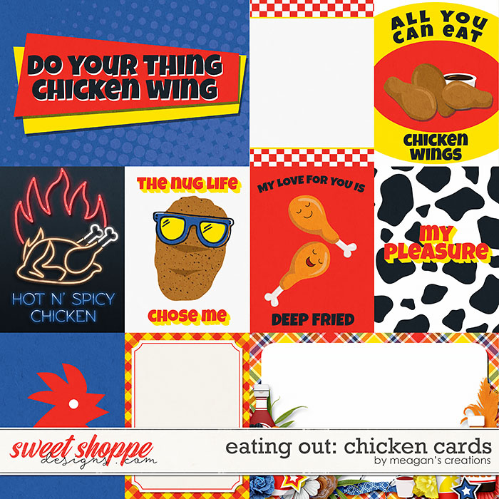 Eating Out: Chicken Cards by Meagan's Creations
