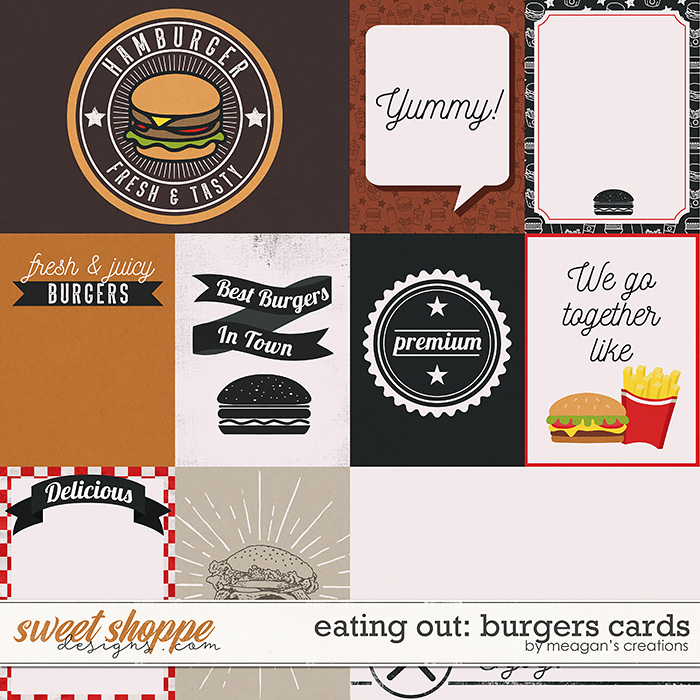Eating Out: Burgers Cards by Meagan's Creations Eating Out: Burgers Cards by Meagan's Creations