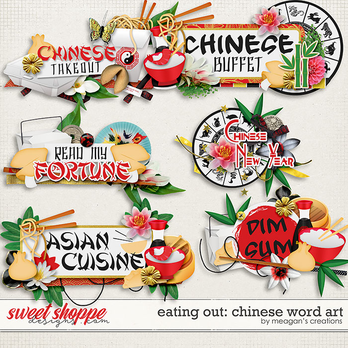 Eating Out: Chinese Word Art by Meagan's Creations