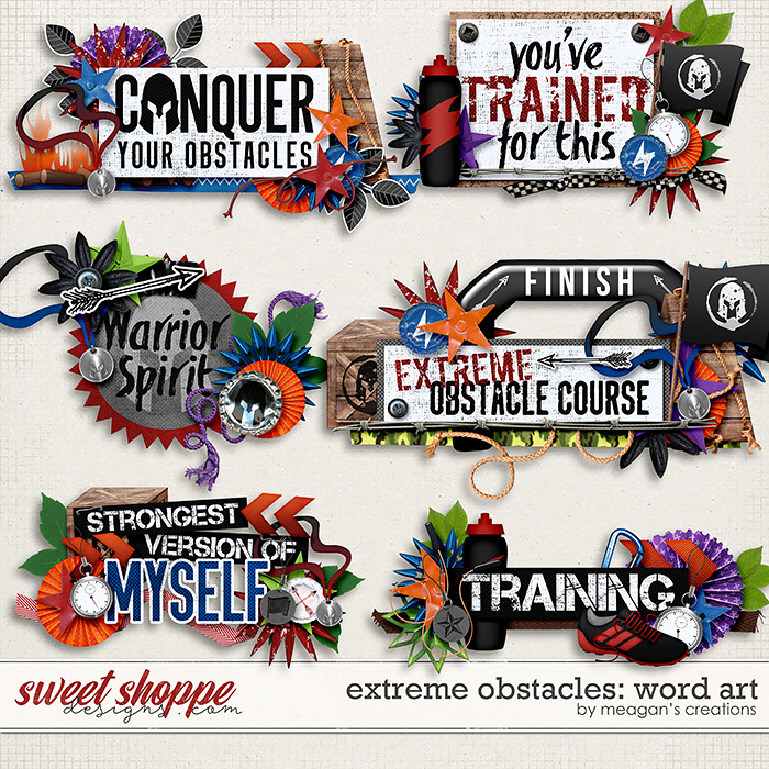 Extreme Obstacles: Word Art by Meagan's Creations