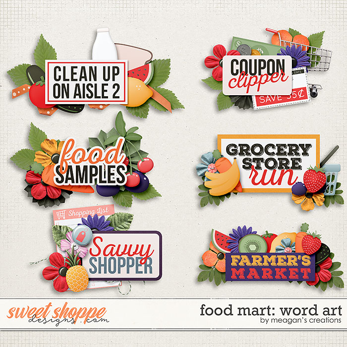 Food Mart: Word Art by Meagan's Creations