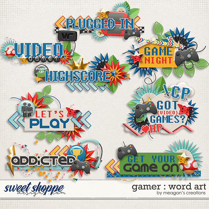 Gamer : Word Art by Meagan's Creations