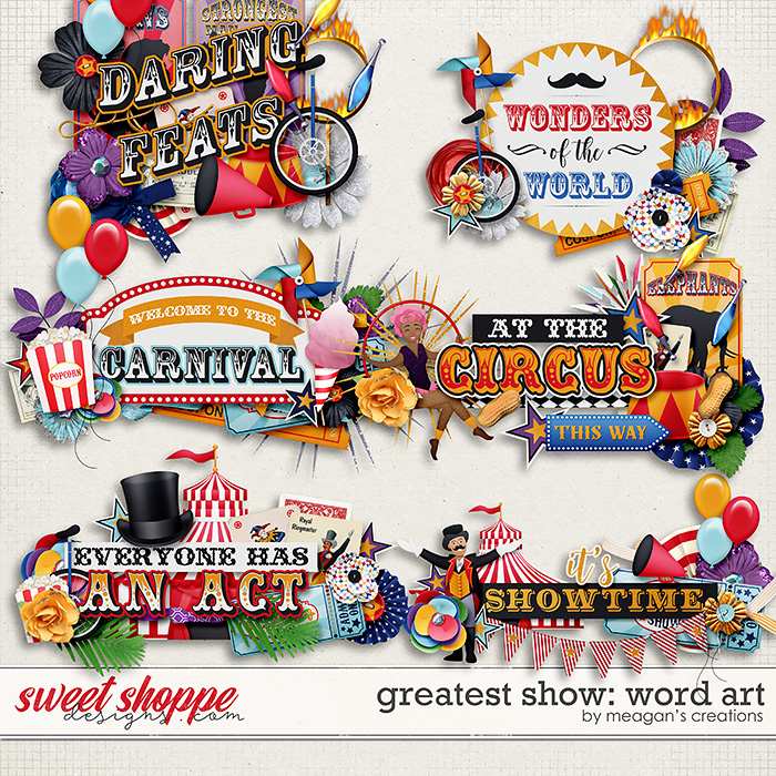 The Greatest Show: Word Art by Meagan's Creations