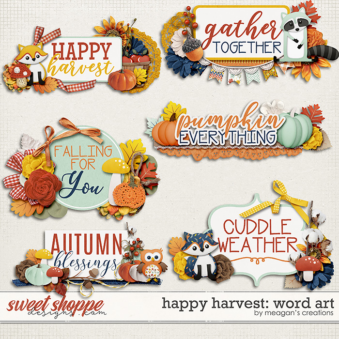 Happy Harvest: Word Art by Meagan's Creations Happy Harvest: Word Art by Meagan's Creations