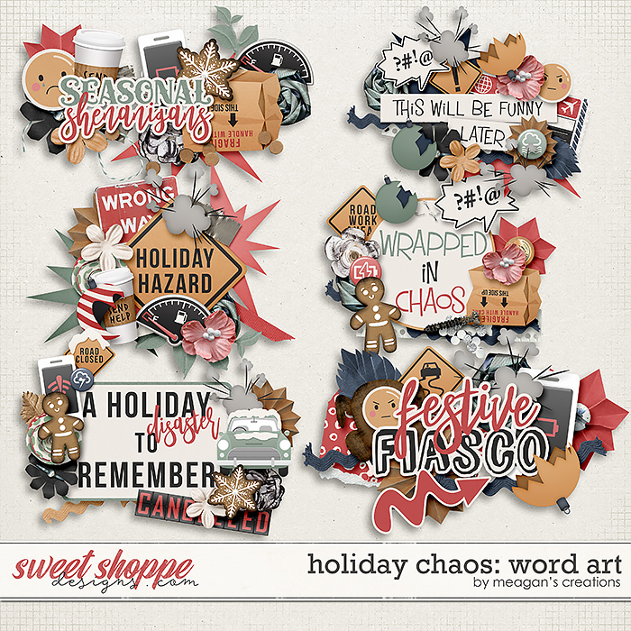 Holiday Chaos: Word Art by Meagan's Creations