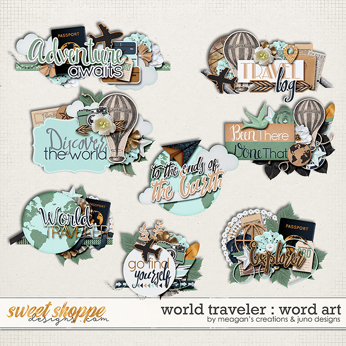 World Traveler : Word Art by Meagan's Creations