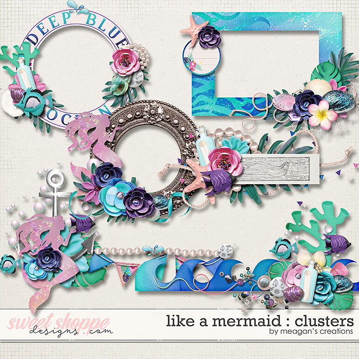 Like a Mermaid : Clusters by Meagan's Creations Like a Mermaid : Clusters by Meagan's Creations