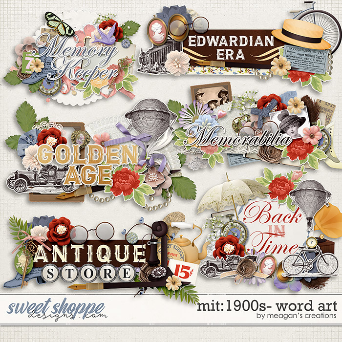 Moment in Time: 1900s Word Art by Meagan's Creations