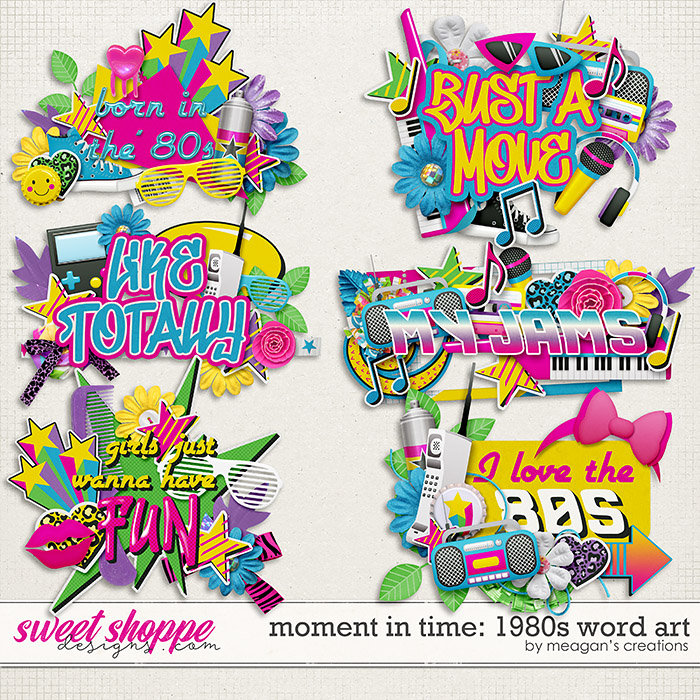 Moment in Time: 1980s Word Art by Meagan's Creations Moment in Time: 1980s Word Art by Meagan's Creations