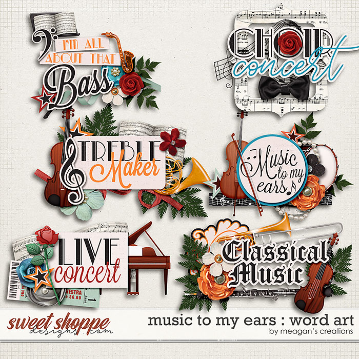 Music to My Ears: Word Art by Meagan's Creations Music to My Ears: Word Art by Meagan's Creations