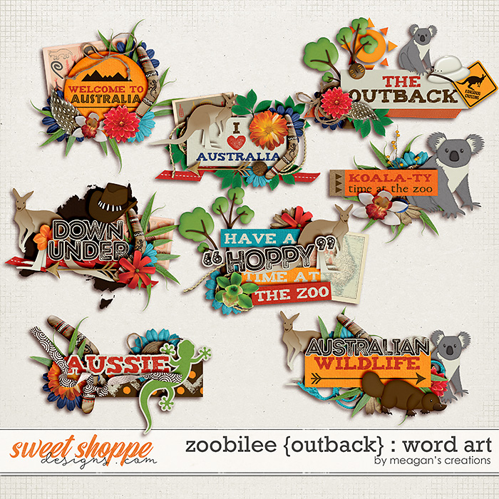 Zoobilee {Outback} : Word Art by Meagan's Creations Zoobilee {Outback} : Word Art by Meagan's Creations