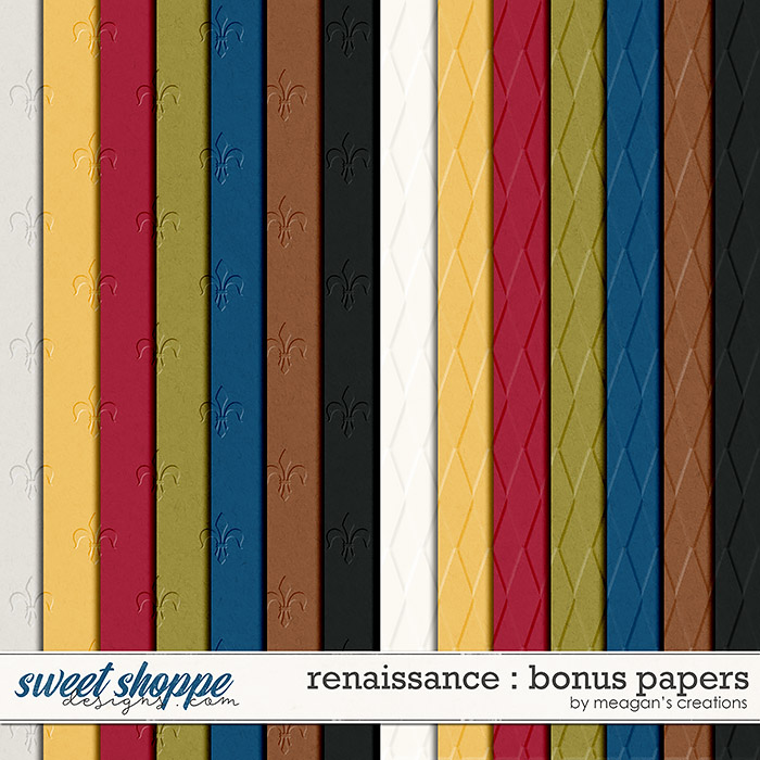 Renaissance : Bonus Papers by Meagan's Creations Renaissance : Bonus Papers by Meagan's Creations