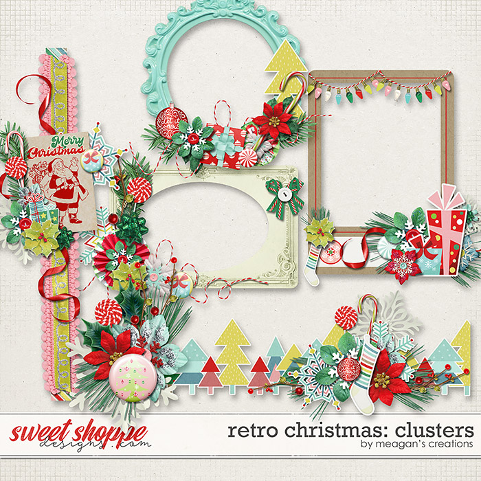 Retro Christmas: Clusters by Meagan's Creations