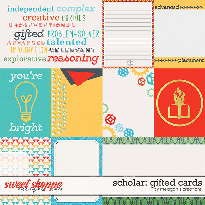 Scholar: Gifted Cards by Meagan's Creations Scholar: Gifted Cards by Meagan's Creations