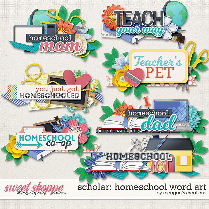 Scholar: Homeschool Word Art by Meagan's Creations