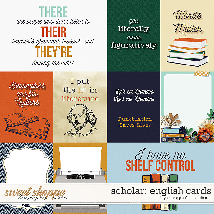 Scholar: English Cards by Meagan's Creations Scholar: English Cards by Meagan's Creations