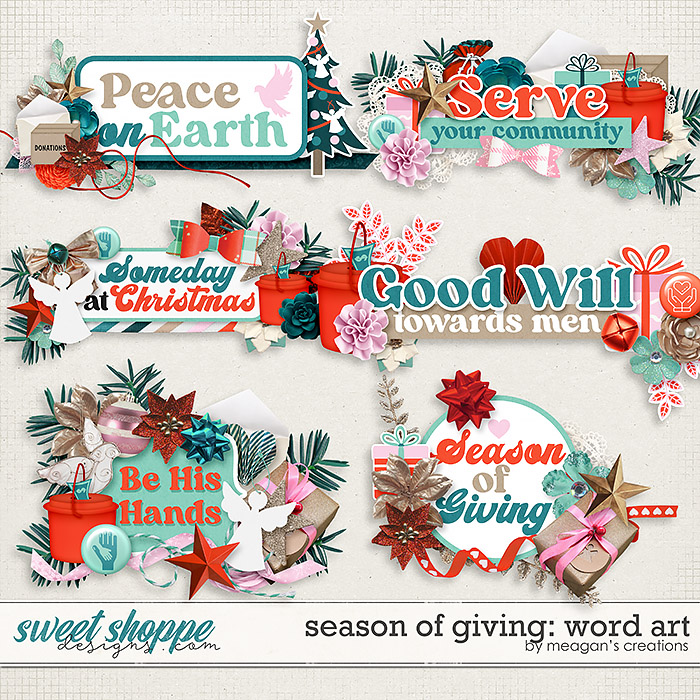 Season of Giving: Word Art by Meagan's Creations