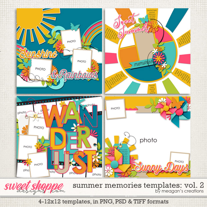 Summer Memories Vol. 2 Templates by Meagan's Creations