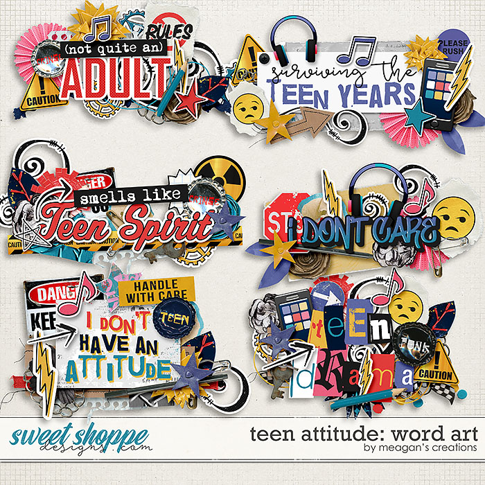 Teen Attitude: Word Art by Meagan's Creations