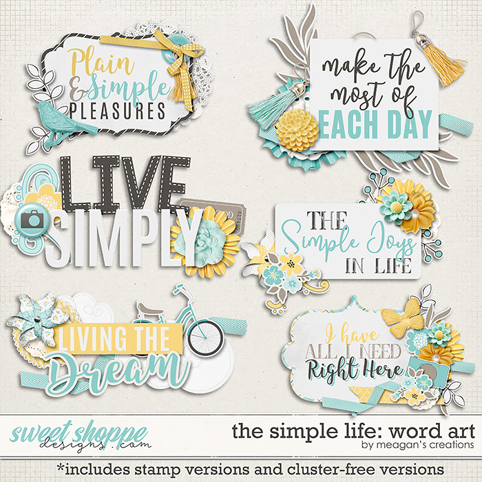 The Simple Life: Word Art by Meagan's Creations