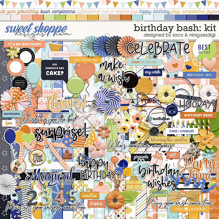Birthday Bash: Kit | Designed by Soco and ninigoesdigi