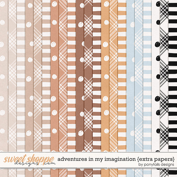 Adventures In My Imagination Extra Papers by Ponytails