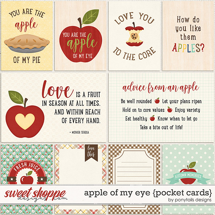 Apple of My Eye Pocket Cards by Ponytails