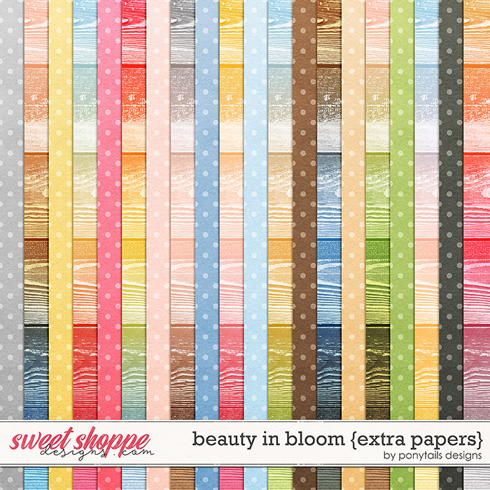 Beauty in Bloom Extra Papers by Ponytails