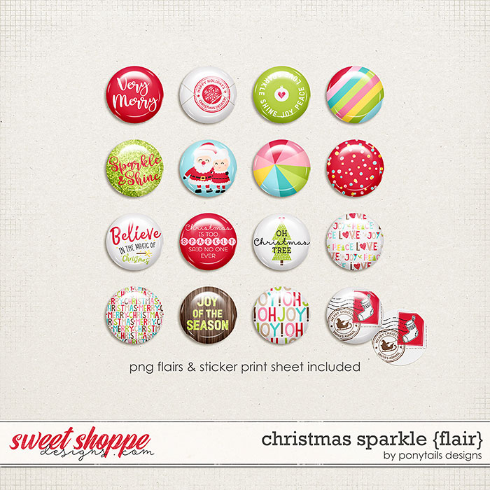 Christmas Sparkle Flair by Ponytails