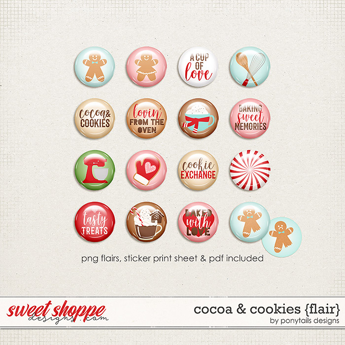 Cocoa & Cookies Flair by Ponytails