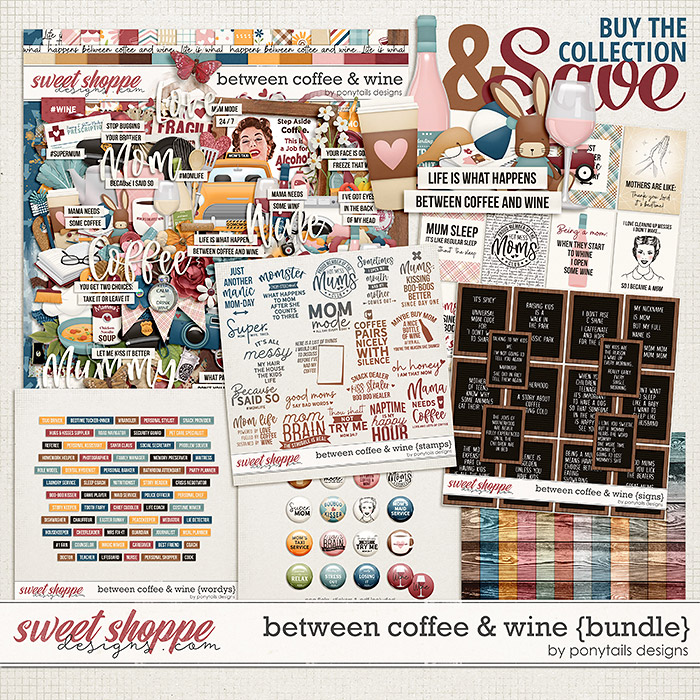 Between Coffee and Wine Bundle by Ponytails