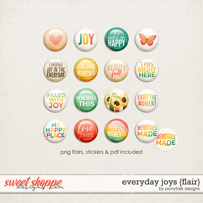 Everyday Joys Flair by Ponytails