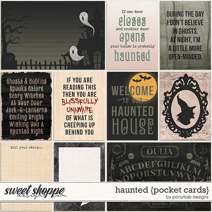 Haunted Pocket Cards by Ponytails