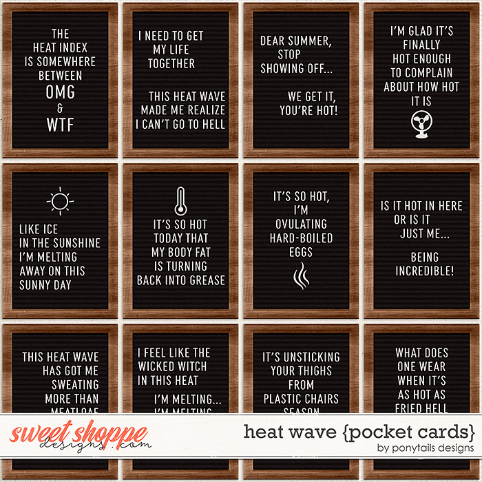 Heat Wave Pocket Cards by Ponytails Heat Wave Pocket Cards by Ponytails