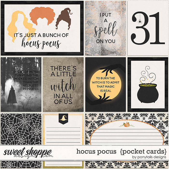 Hocus Pocus Pocket Cards by Ponytails