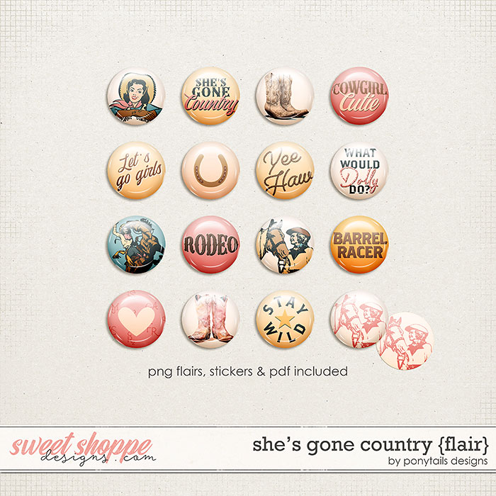 She's Gone Country Flair by Ponytails