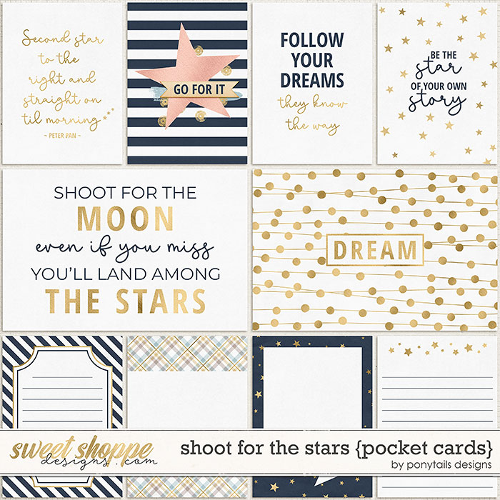 Shoot for the Stars Pocket Cards by Ponytails